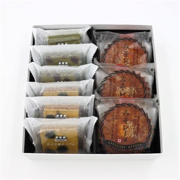 《能登応援》｢まめや金澤萬久｣わらび餅のバウム&みそレーヌ