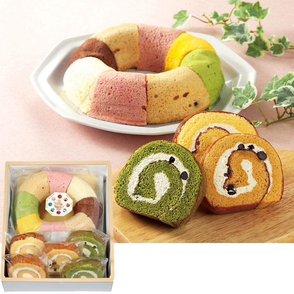 《能登応援》｢シャールベルベ｣当店自慢のシフォンcakeと懐かしい味わいのののろーるの詰合せ【冷蔵】