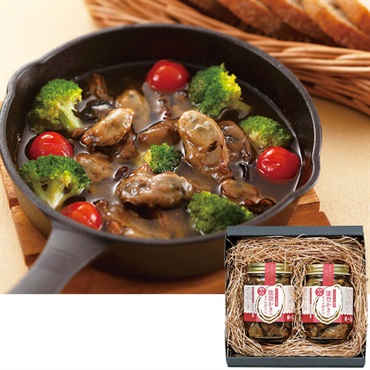 《能登応援》｢下村水産｣能登かきのオイル漬けギフトセット（2瓶入）※北海道・沖縄・離島にはお届け出来ません。