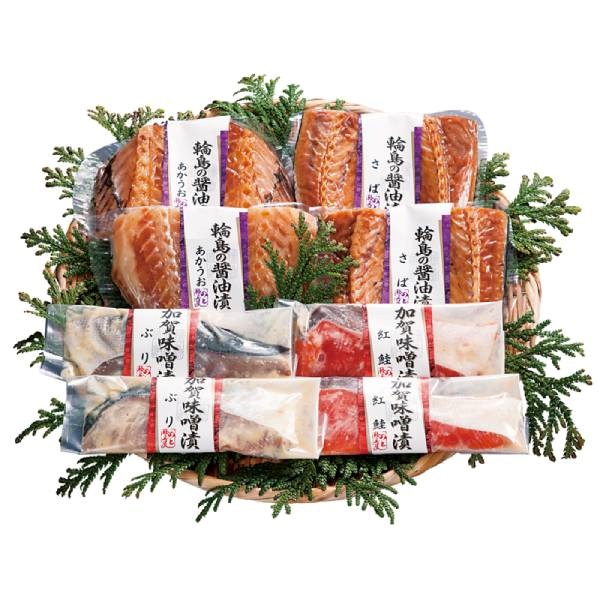 《能登応援》｢西脇水産｣加賀味噌漬と輪島の醤油漬【冷凍】