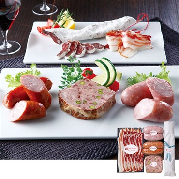 ｢キュルノンチュエ｣ソーセージ・テリーヌ・豚ばら肉燻製【冷蔵】※離島にはお届け出来ません。