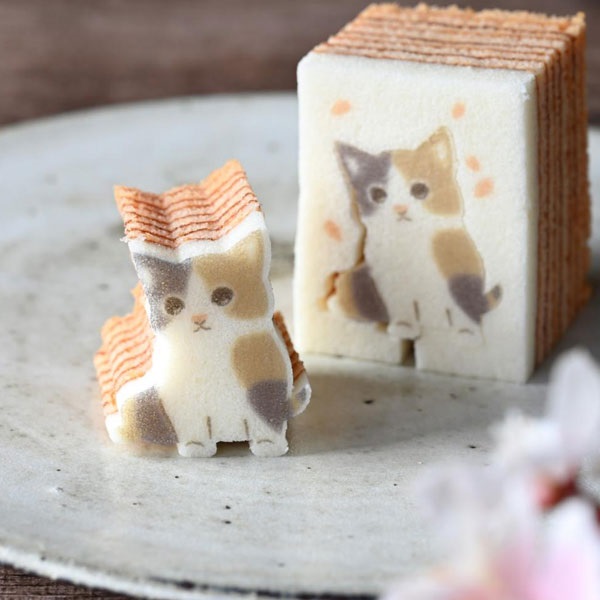 「まめや金澤萬久」萬久の型ぬきバウム　さくら猫【おまとめ便対象】