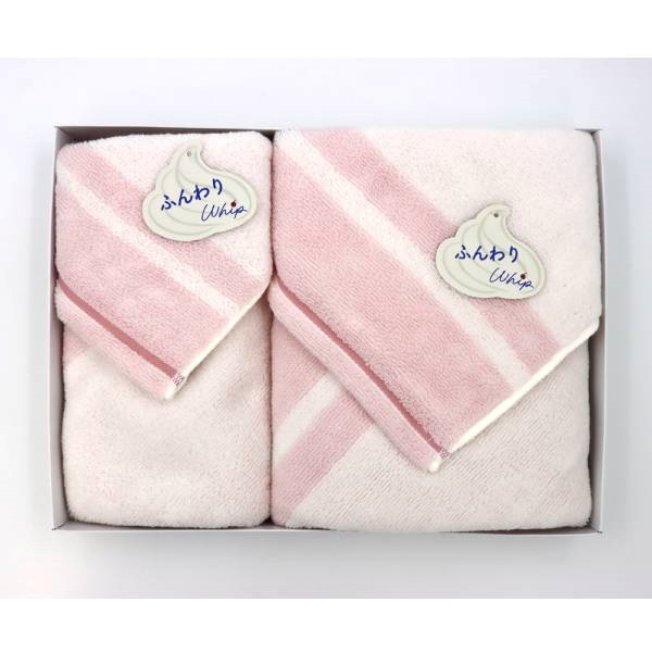 「UCHINO」ふんわりホイップ タオル詰合せ(ピンク)